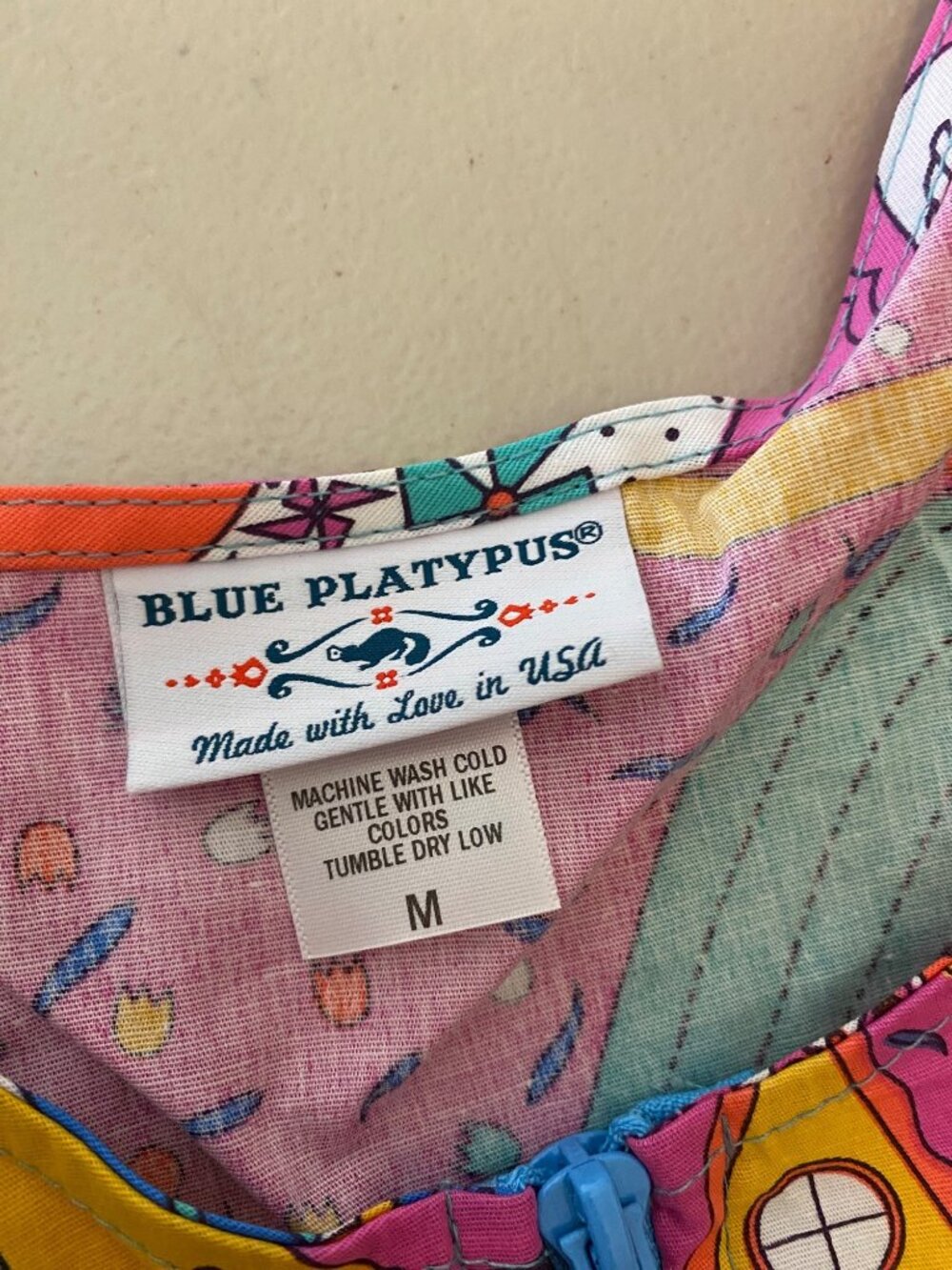 Blue Platypus Landscape Print Fit & Flare Midi Dress in Rainbow Farm Medium - Picture 4 of 10